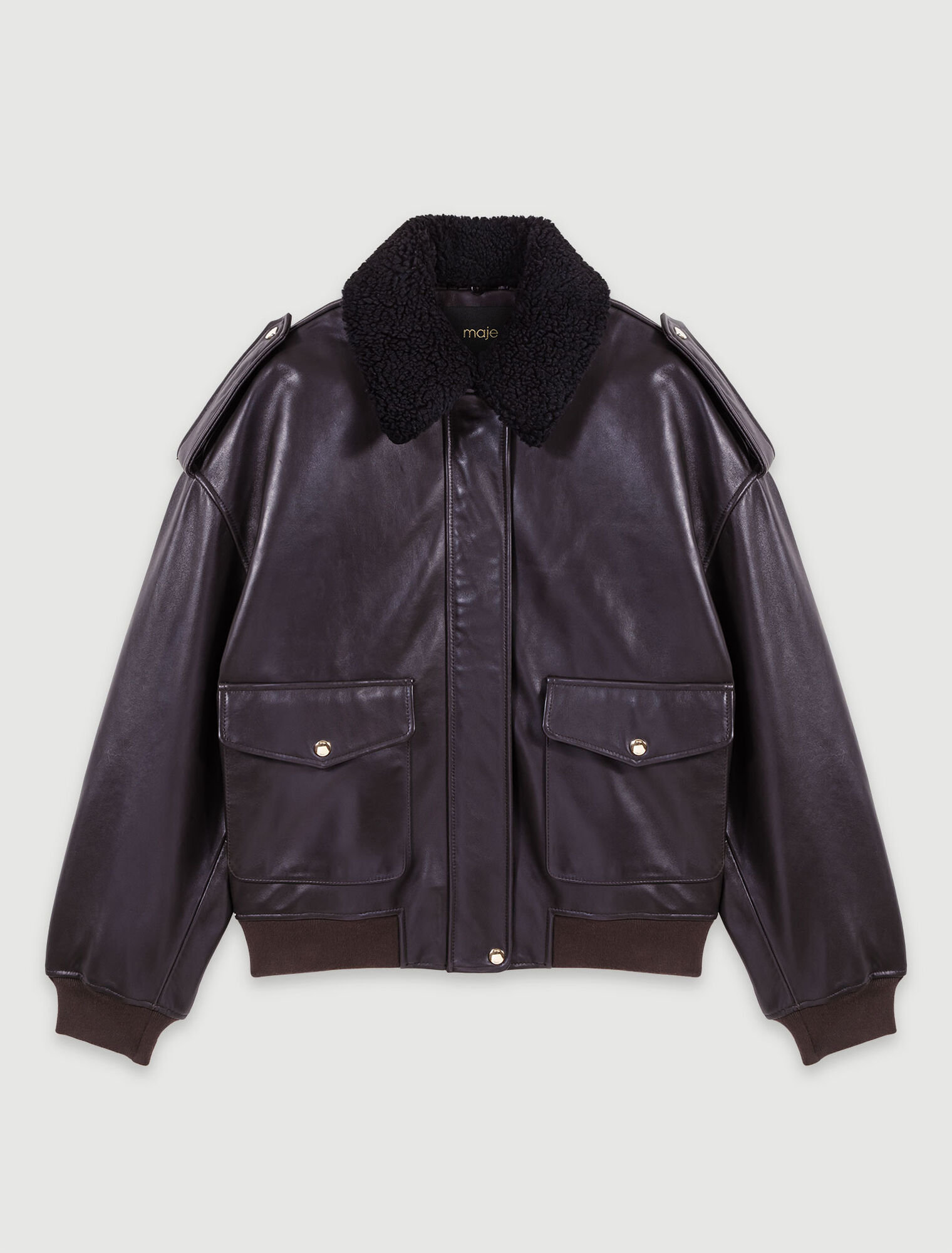 Giacca oversize di pelle