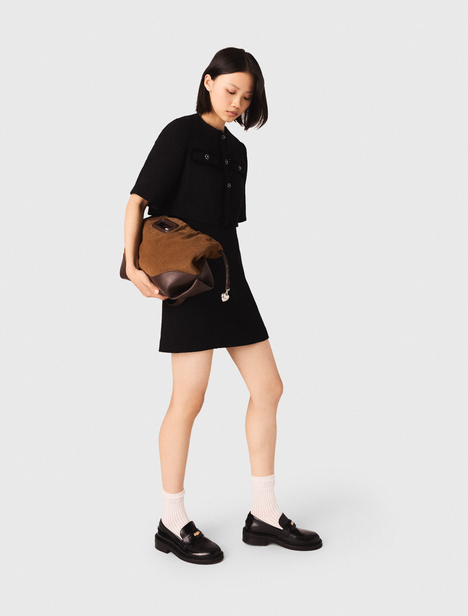 Abito 2 in 1 in tweed brillante