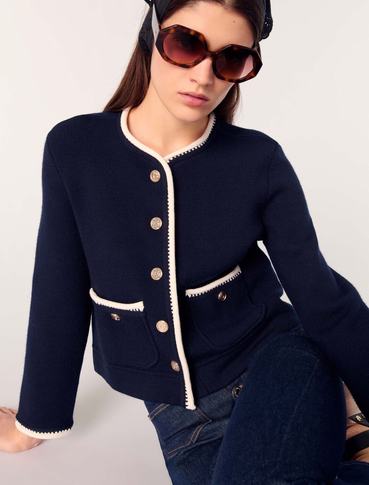 Cardigan in misto lana