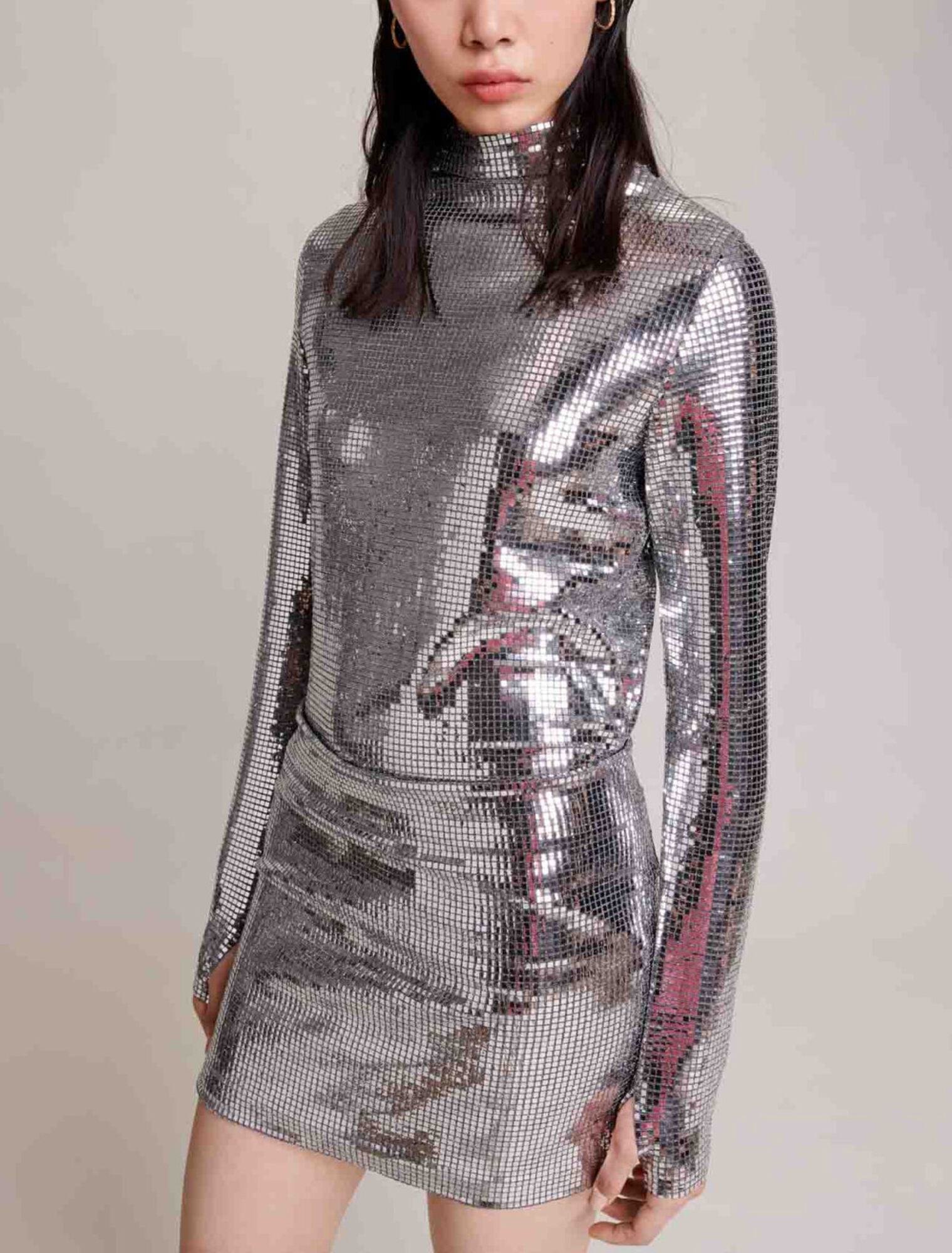 Gonna corta con strass
