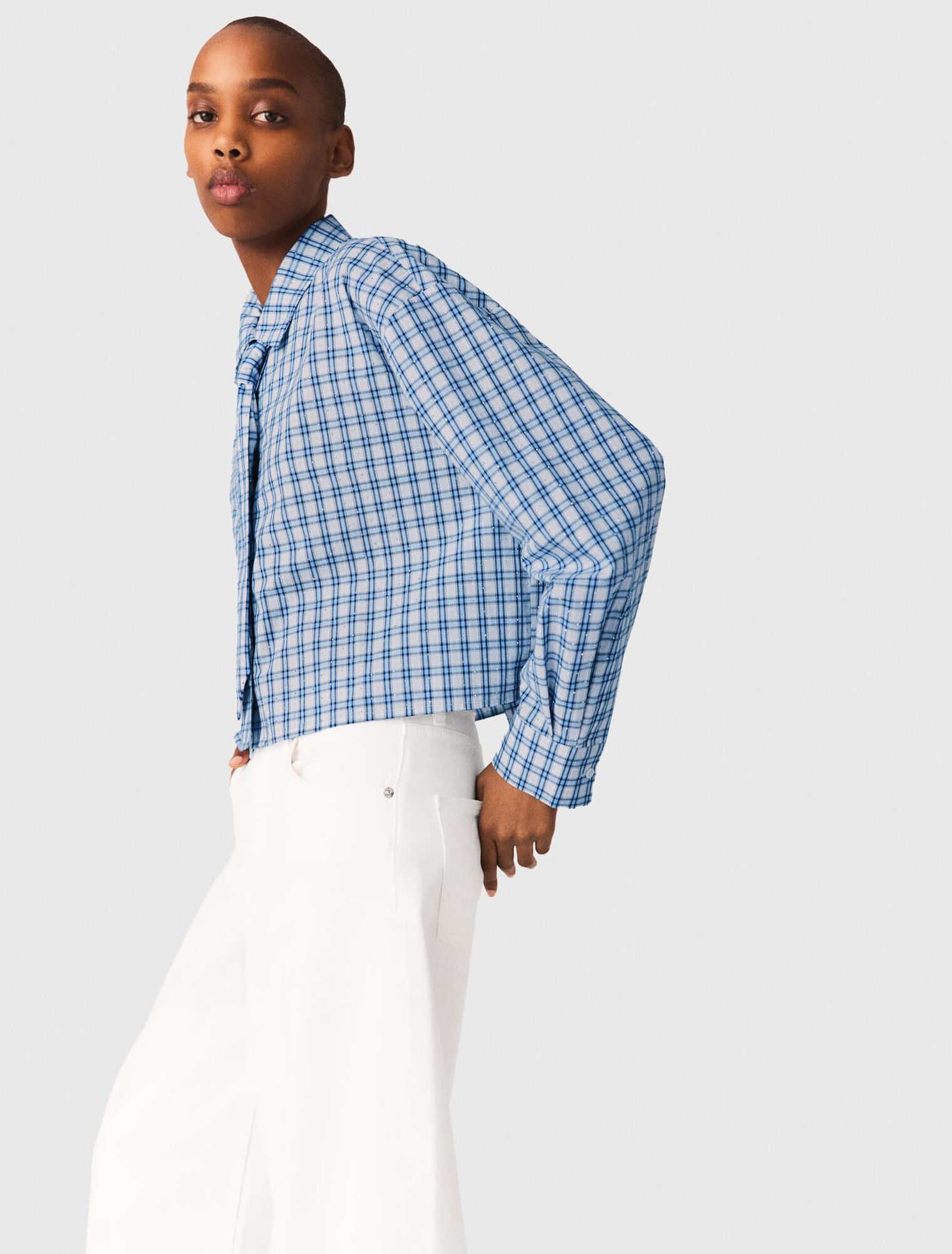 Camicia strass, cravatta rimovibile