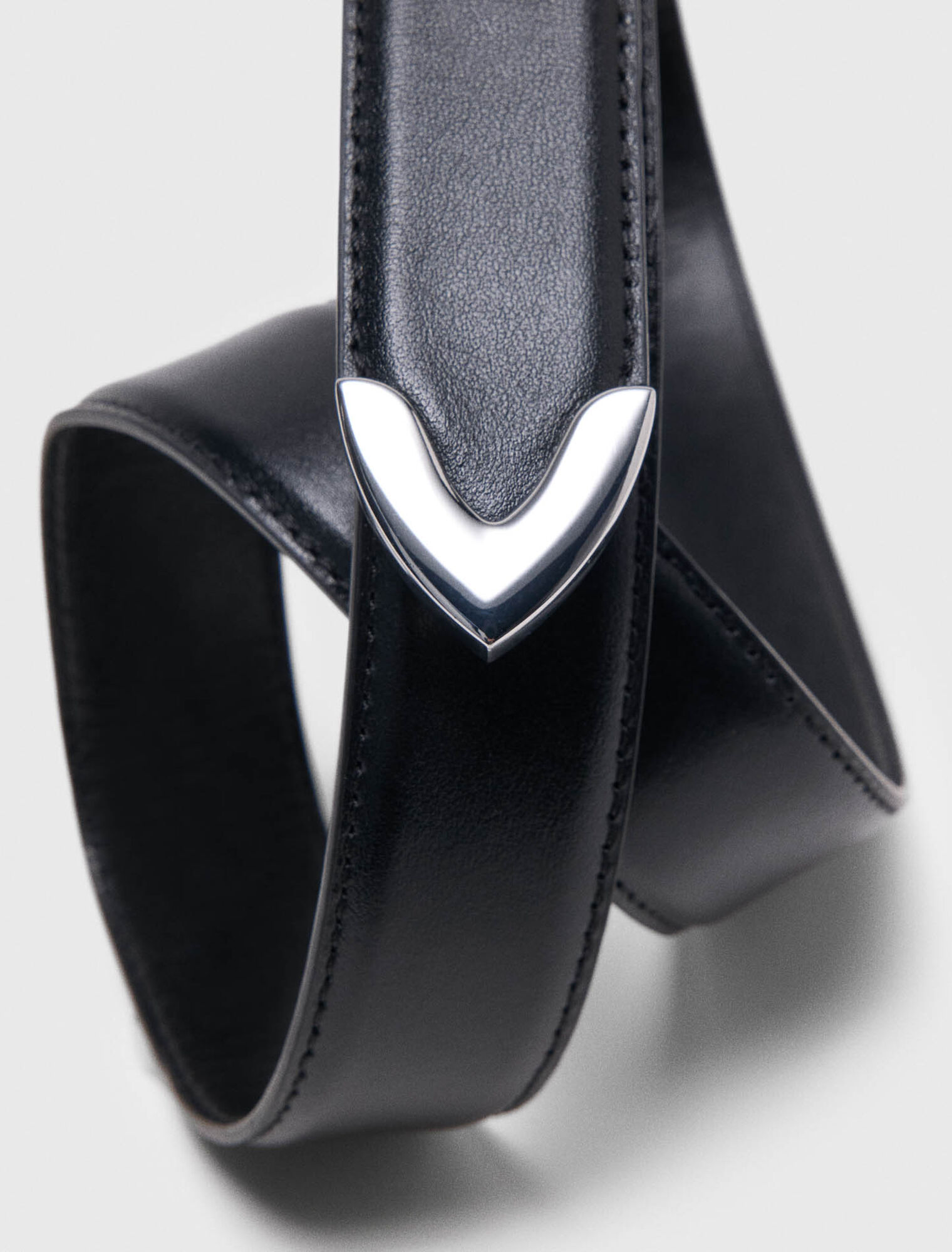 Cintura in pelle liscia