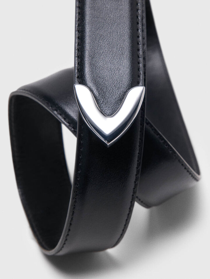 Cintura in pelle liscia