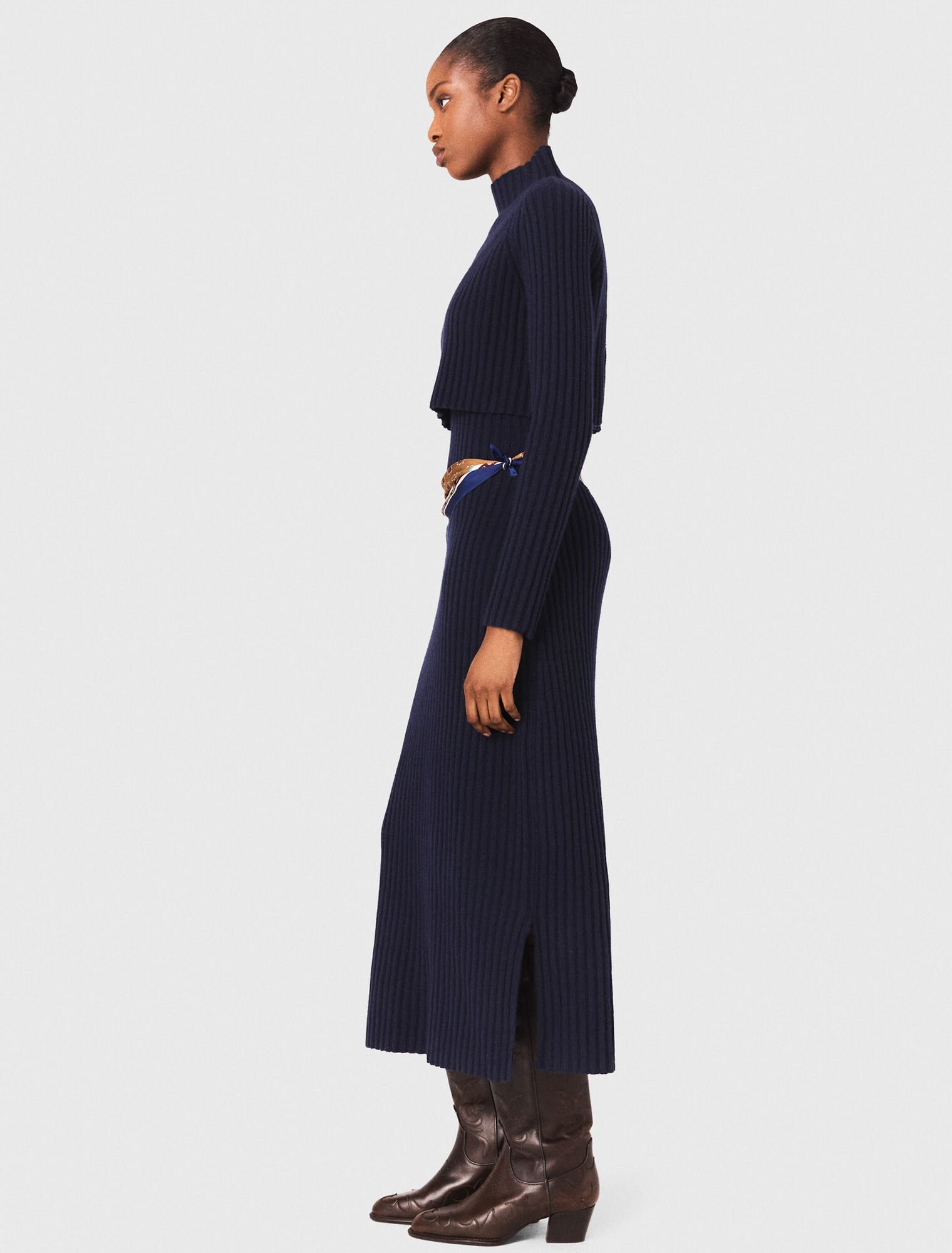 Abito in maglia con pull removibile