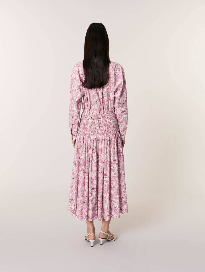Gonna smock con vita elasticizzata