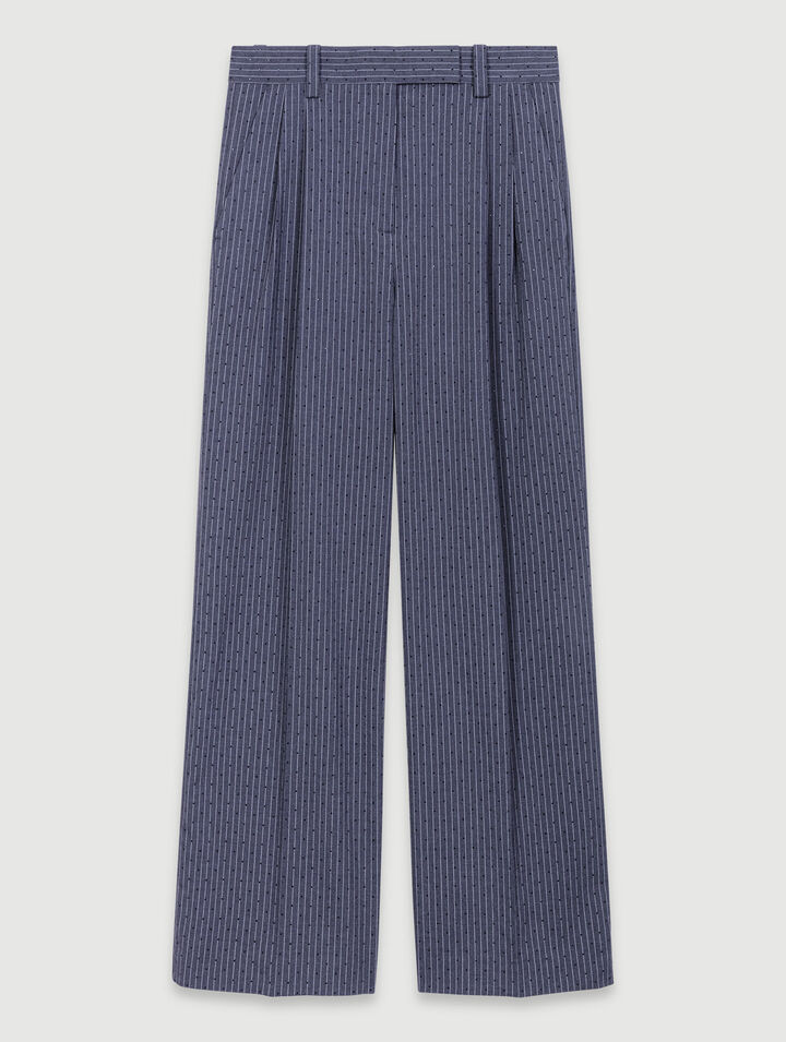 Pantaloni da tailleur glitterati
