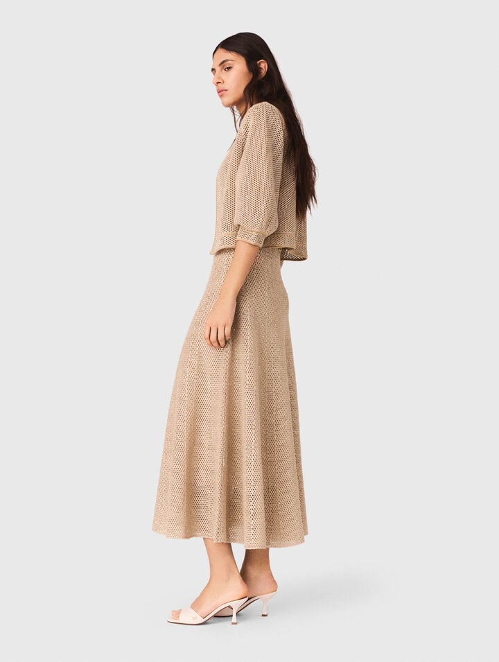 Cardigan in maglia glitterata