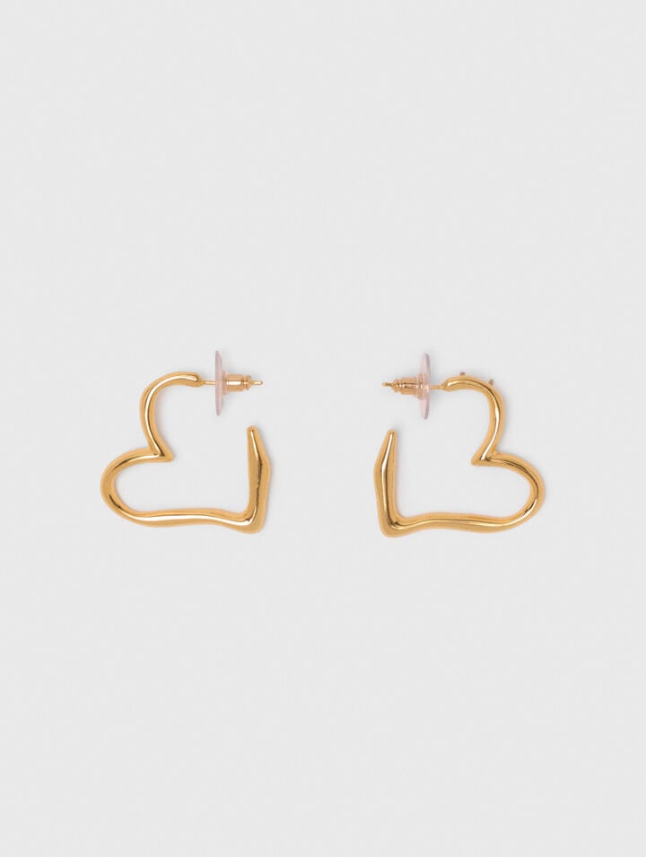 Cerchi cuore in ottone dorato