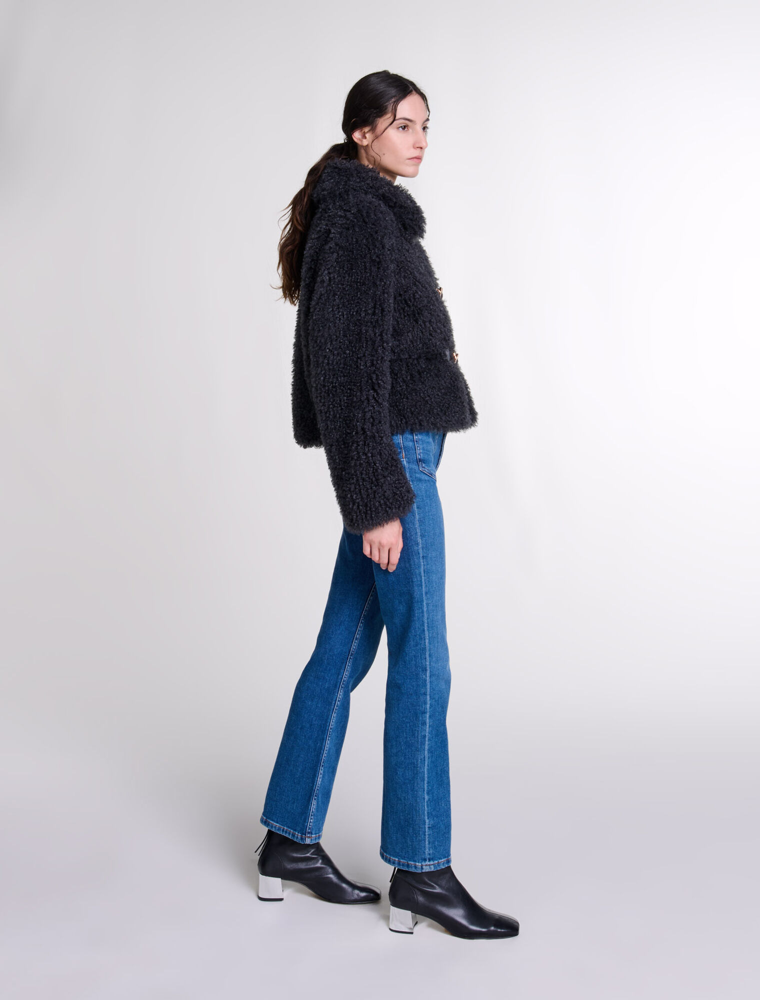 Cappotto corto in spugna