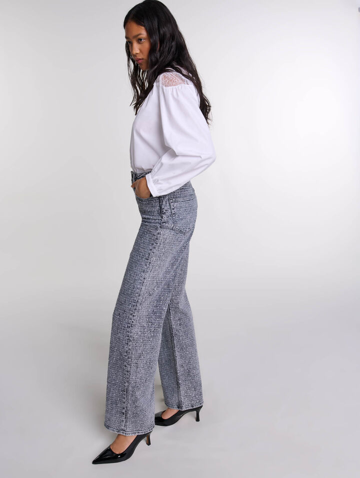 Jeans decorati con strass