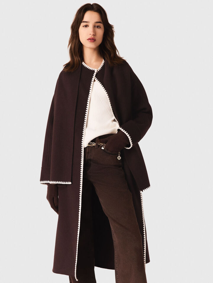 Cappotto double face ricamato