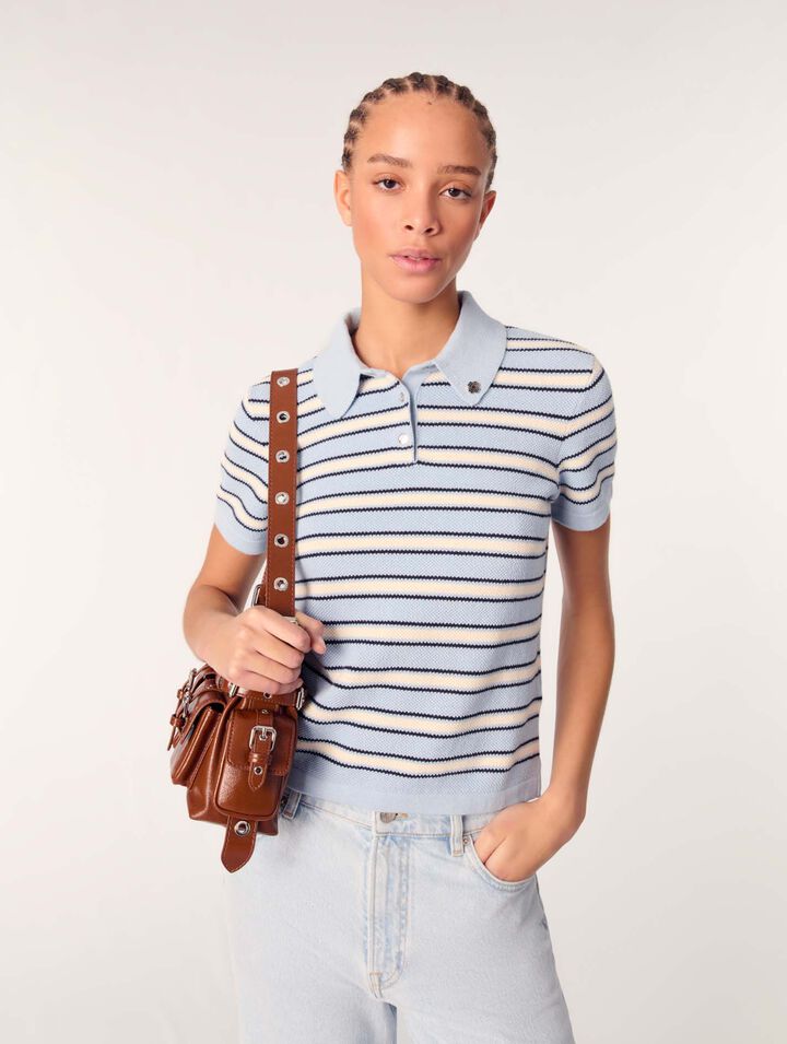 Polo in maglia a righe