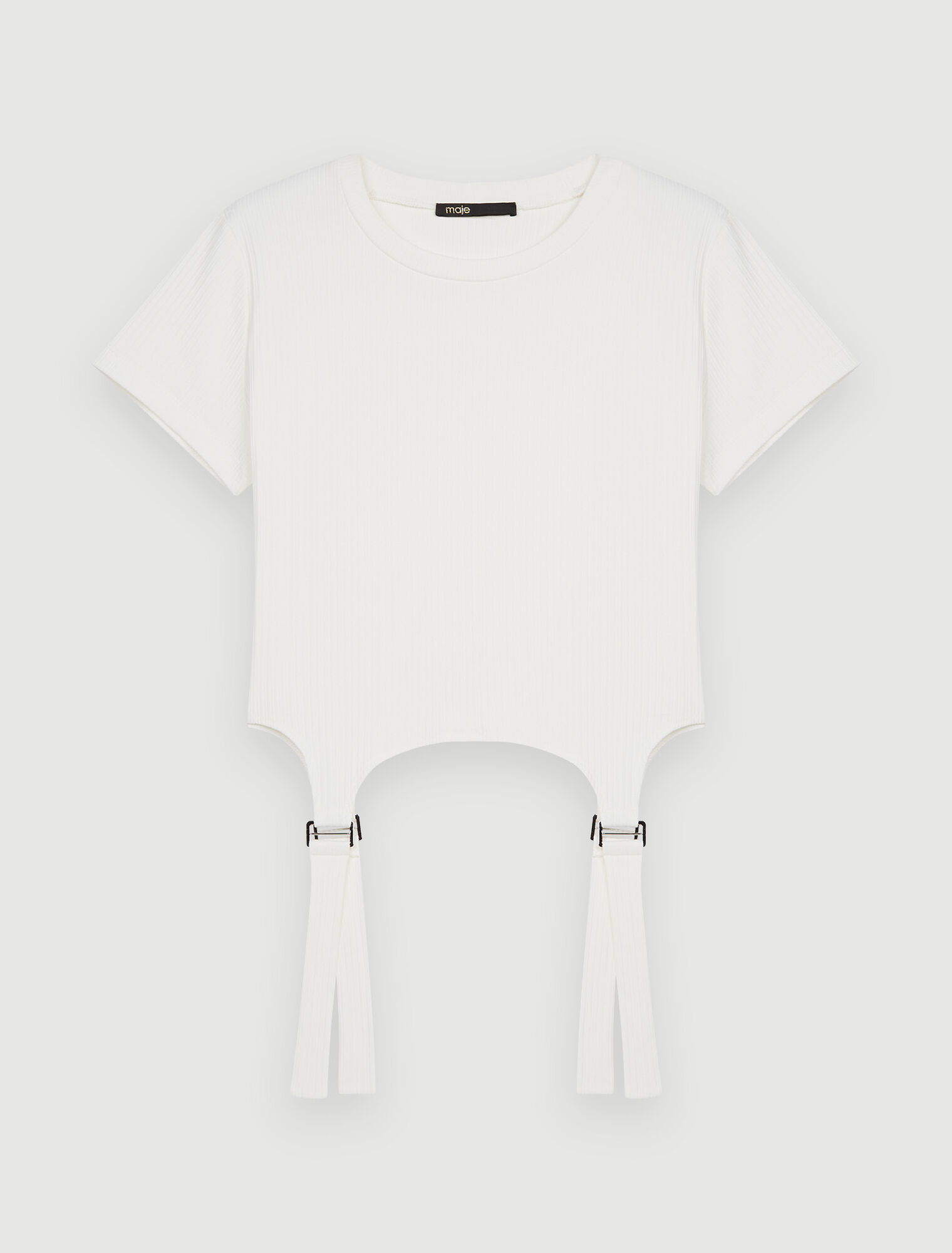 T-shirt con dettagli lingerie