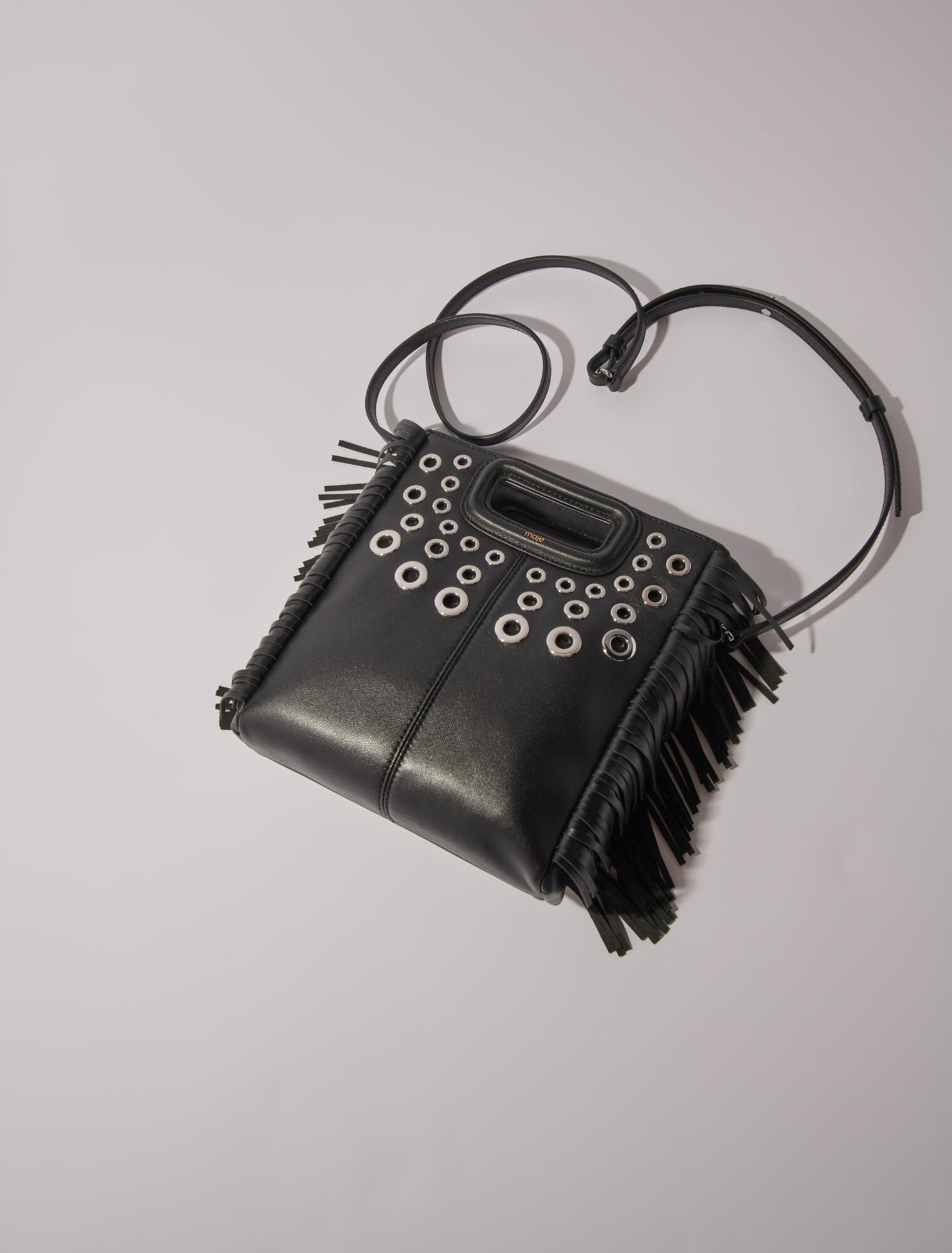 Borsa M in pelle e occhielli