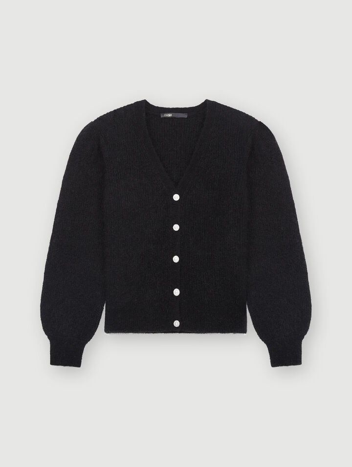 Cardigan in lana e mohair
