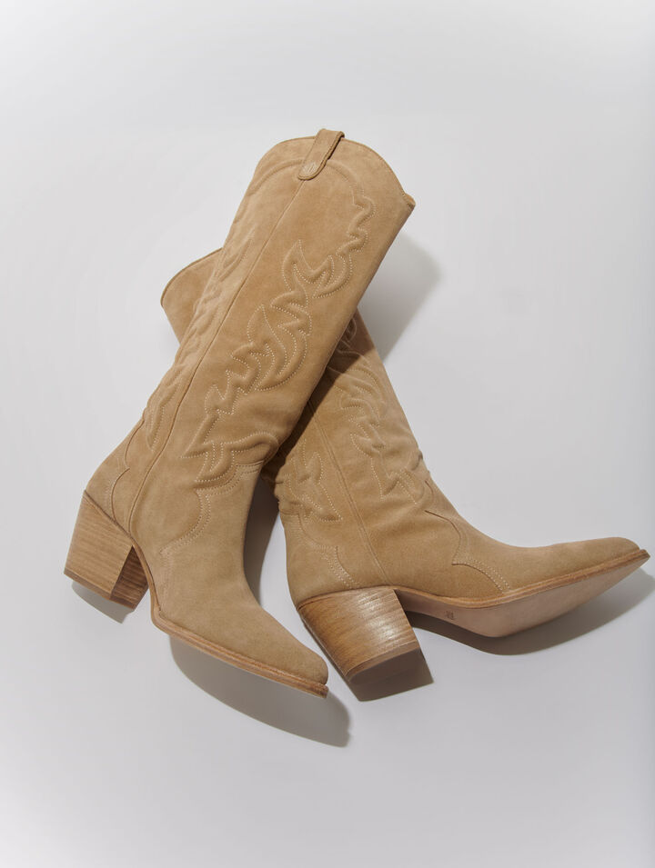 Stivali da cowboy in pelle