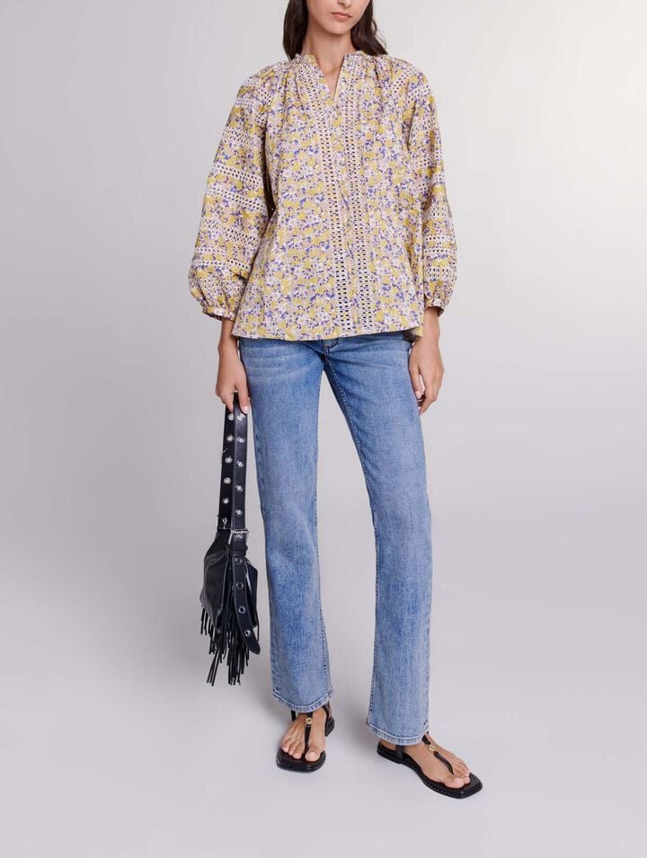 Jeans con dettagli intrecciati