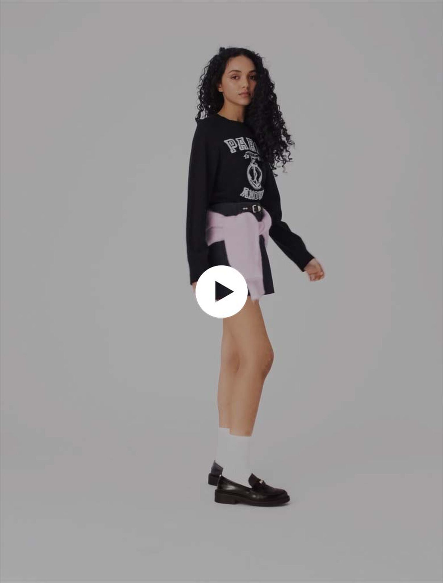 Pullover a girocollo con scritta