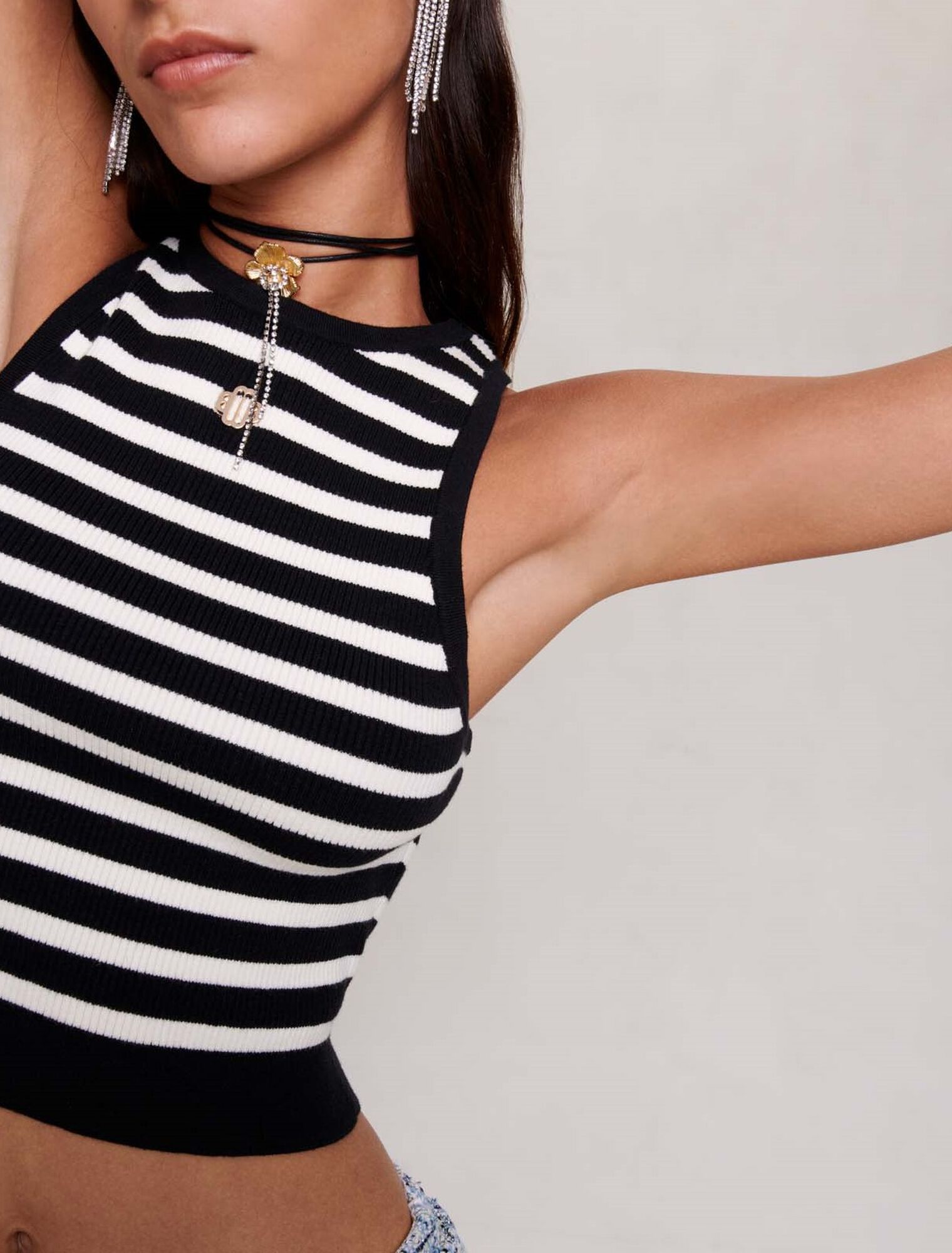 Crop top a righe