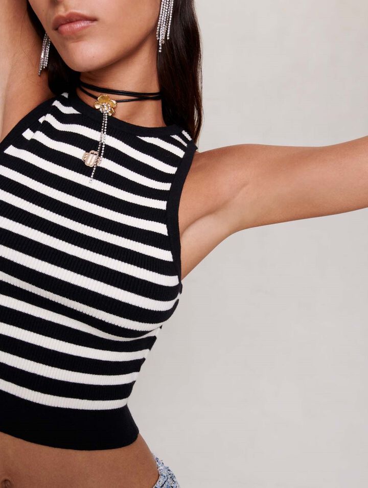 Crop top a righe