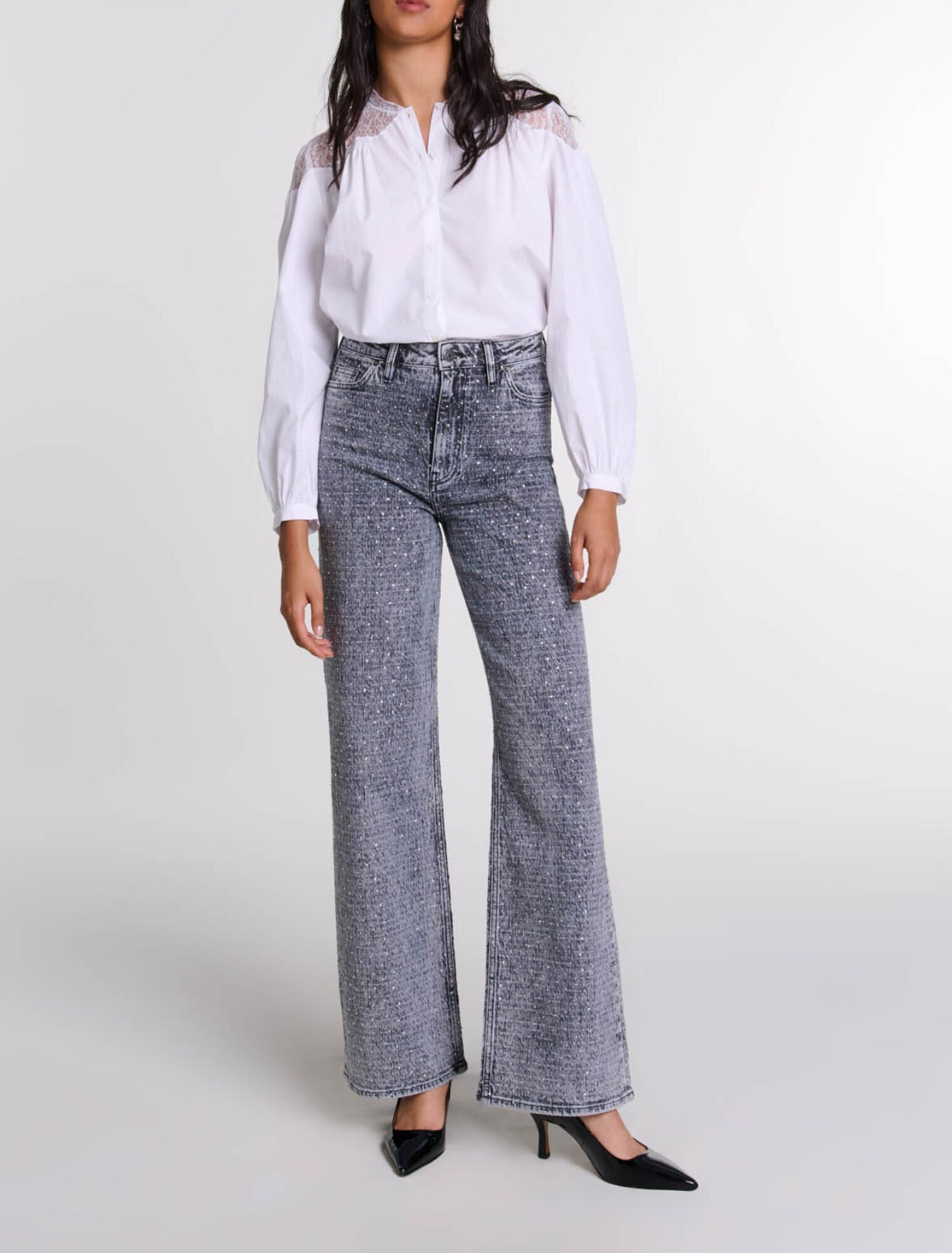 Jeans decorati con strass