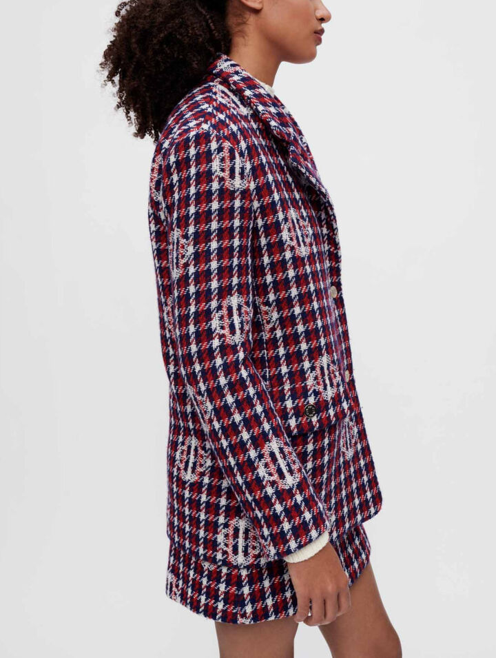 Giacca jacquard a quadri trifoglio