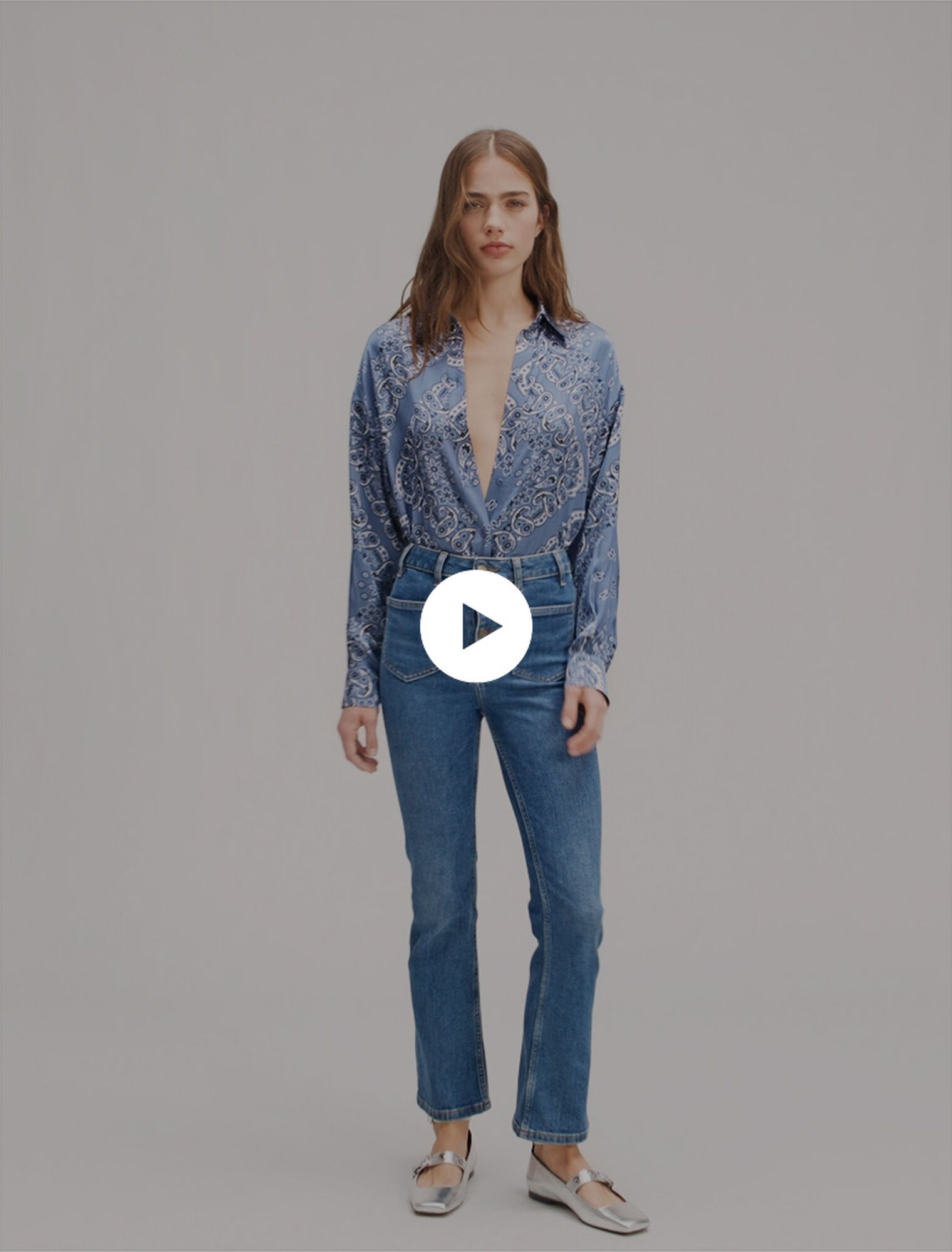 Camicia fluida con stampa