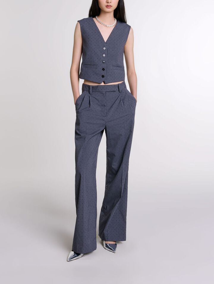 Pantaloni da tailleur glitterati