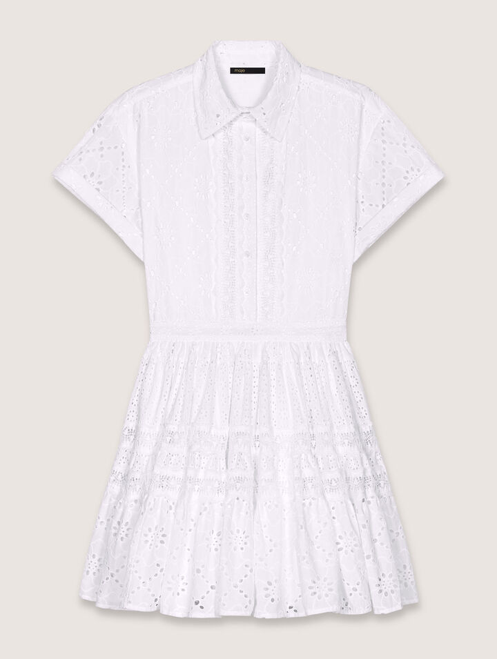 Abito babydoll con ricamo