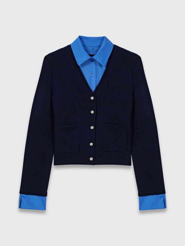 Cardigan con dettagli rimovibili