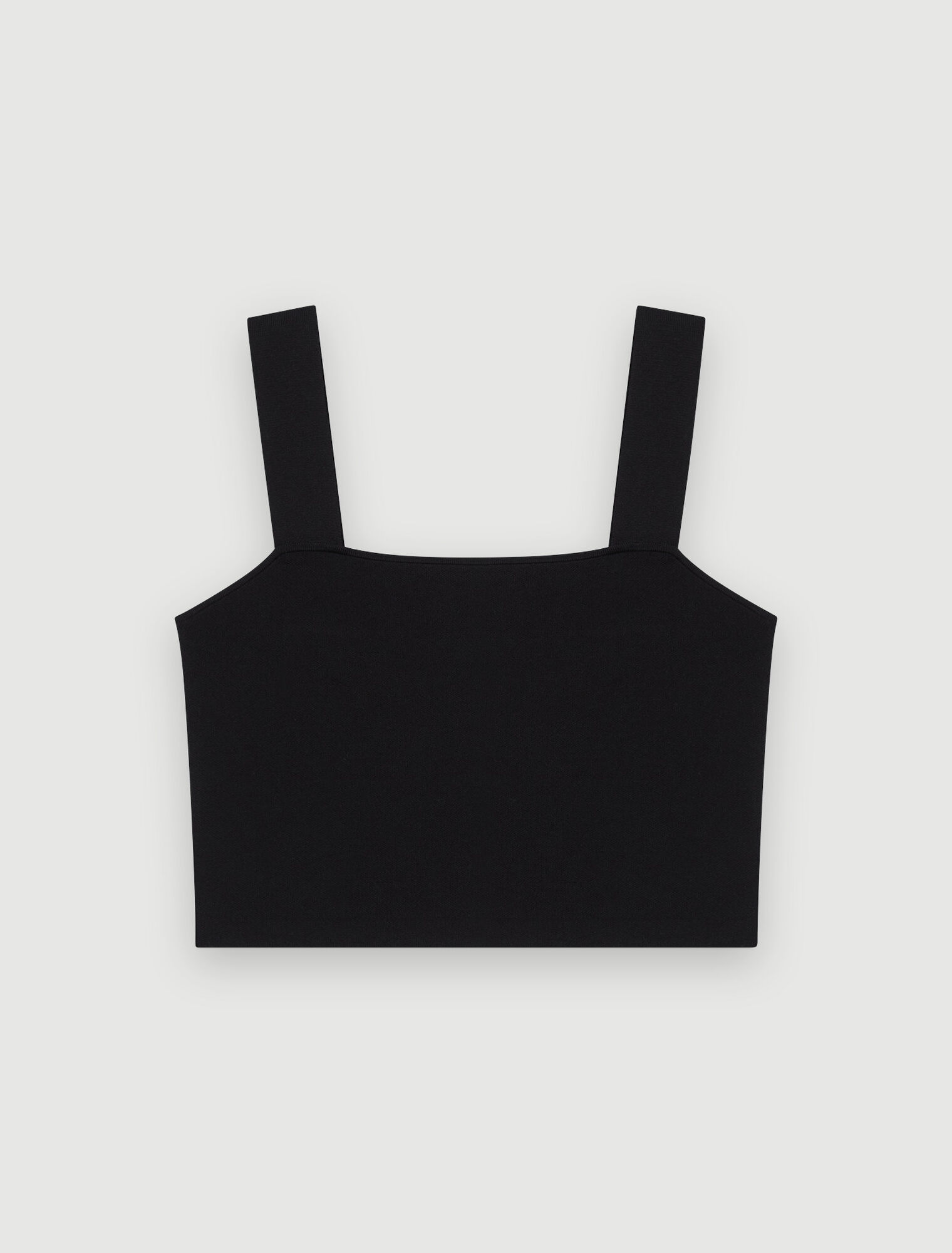 Top crop in maglia con spalline