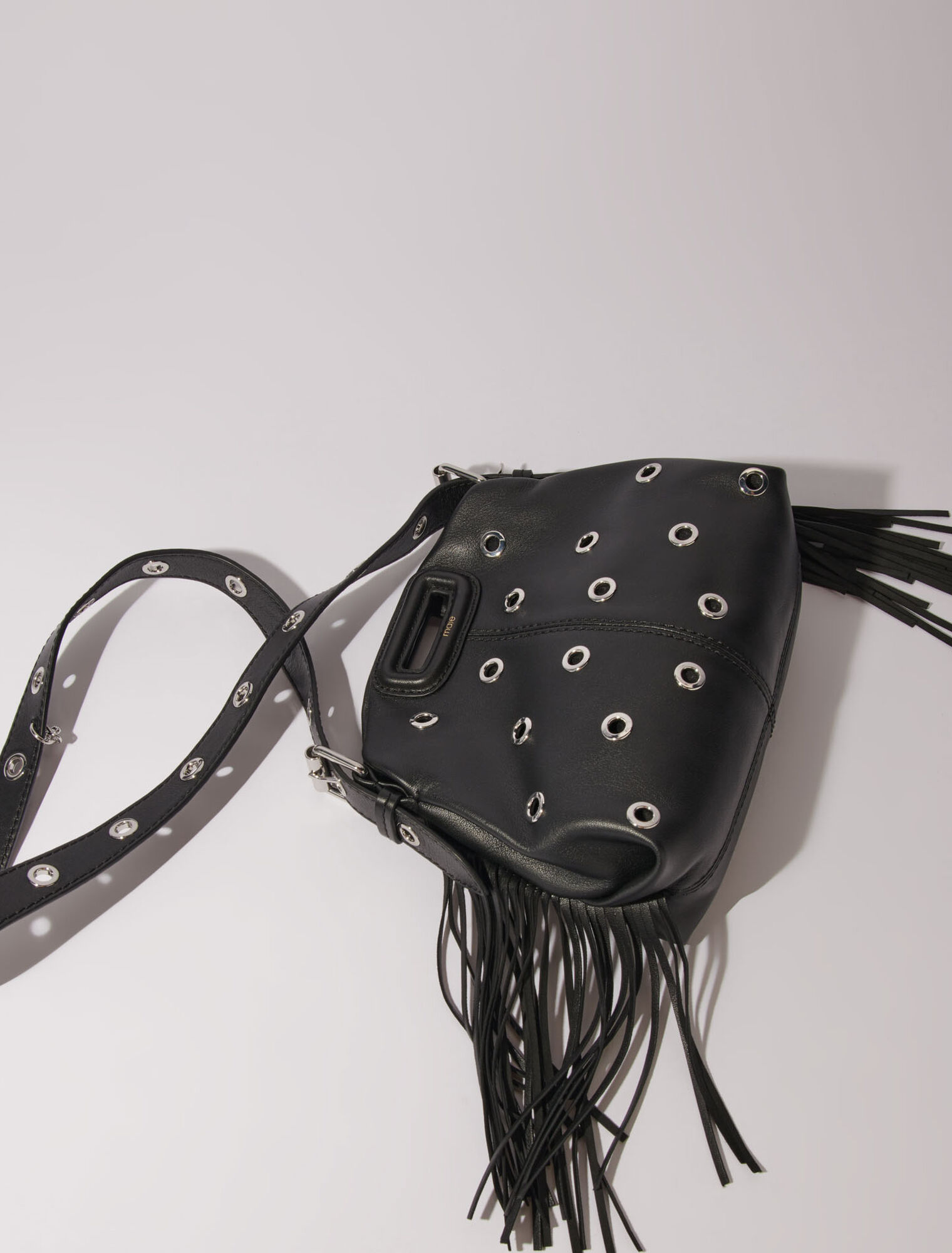 Borsa Miss M Mini in pelle e occhielli