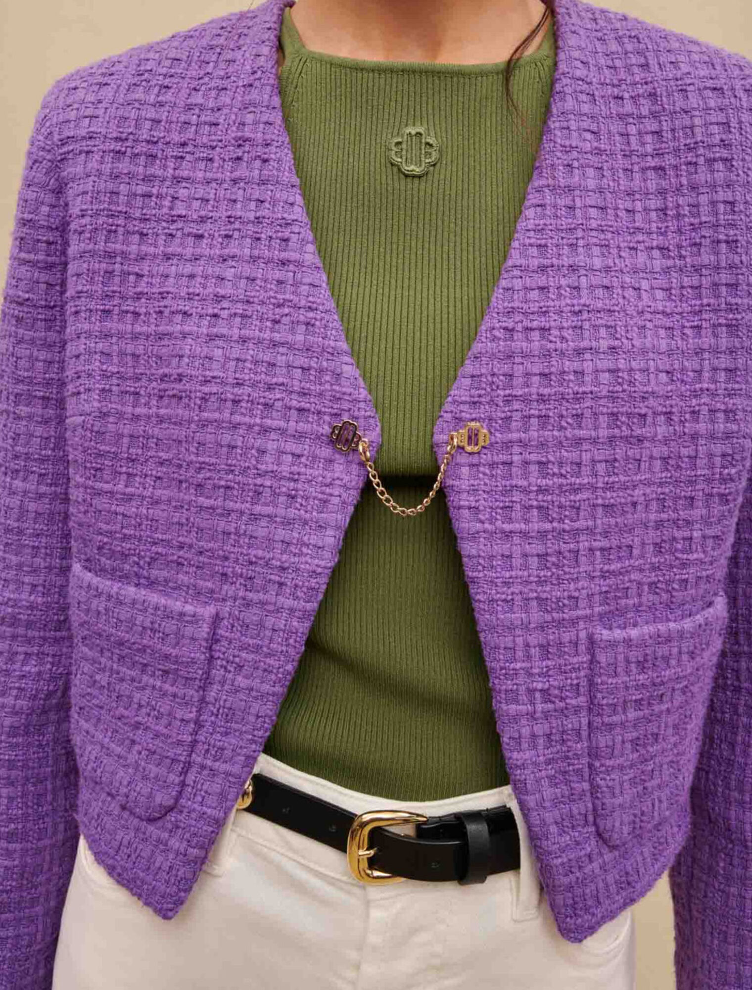 Giacca corta in tweed