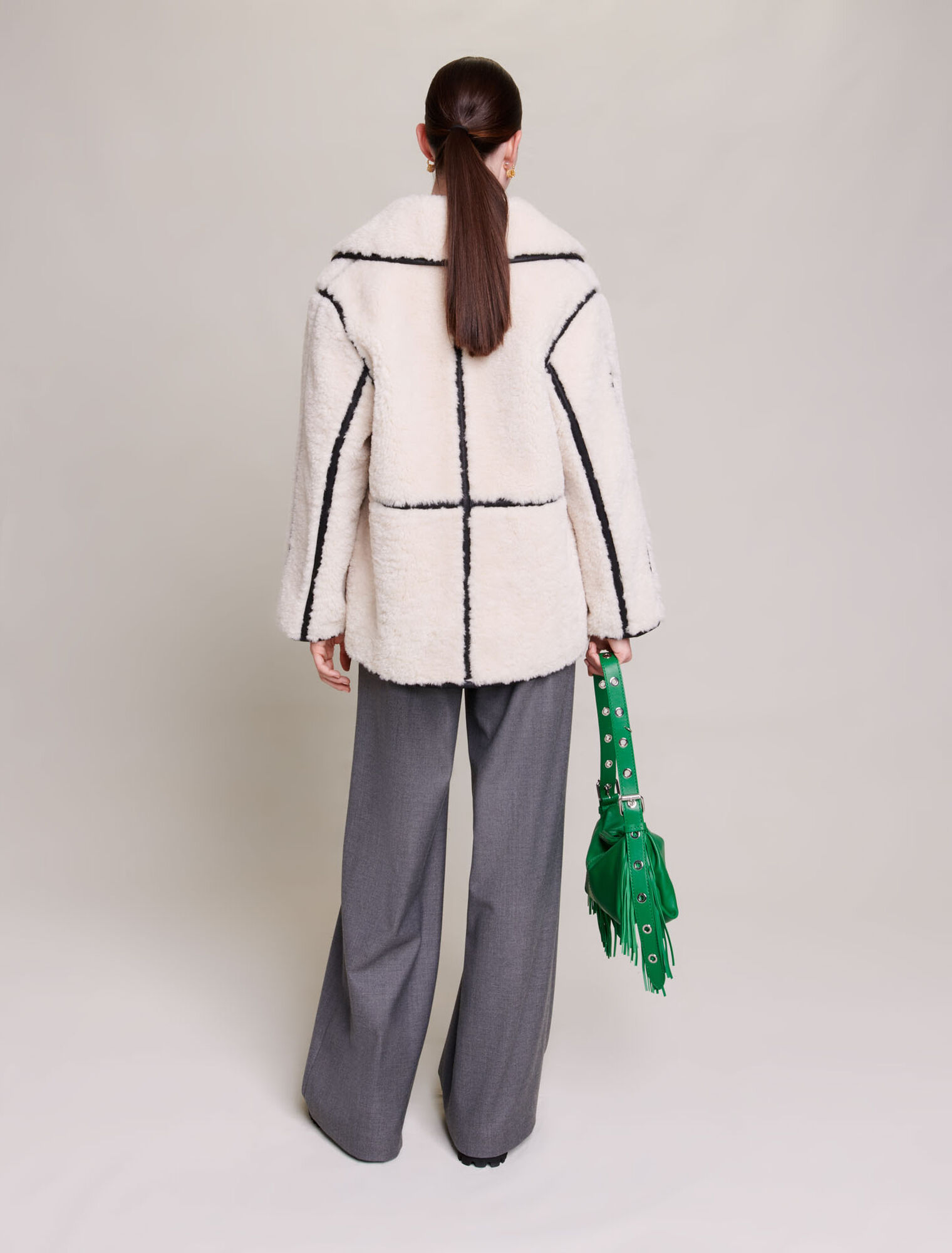 Cappotto corto in ecopelliccia