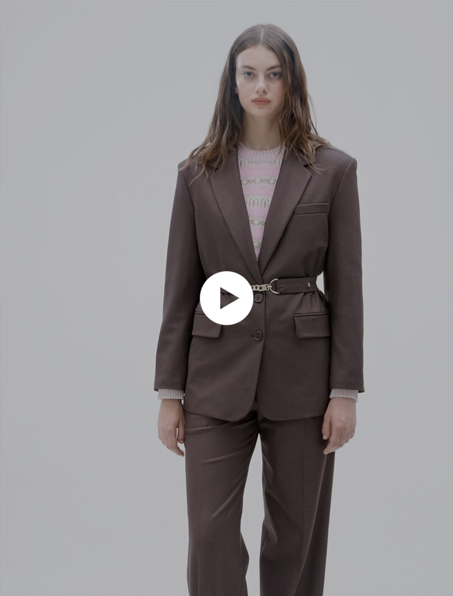 Giacca da tailleur con cintura