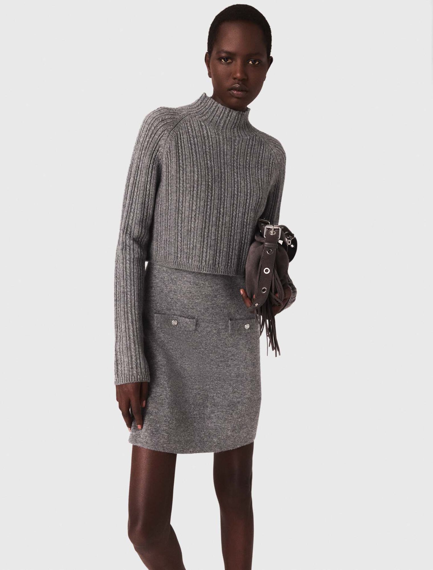 Abito in maglia con pull removibile