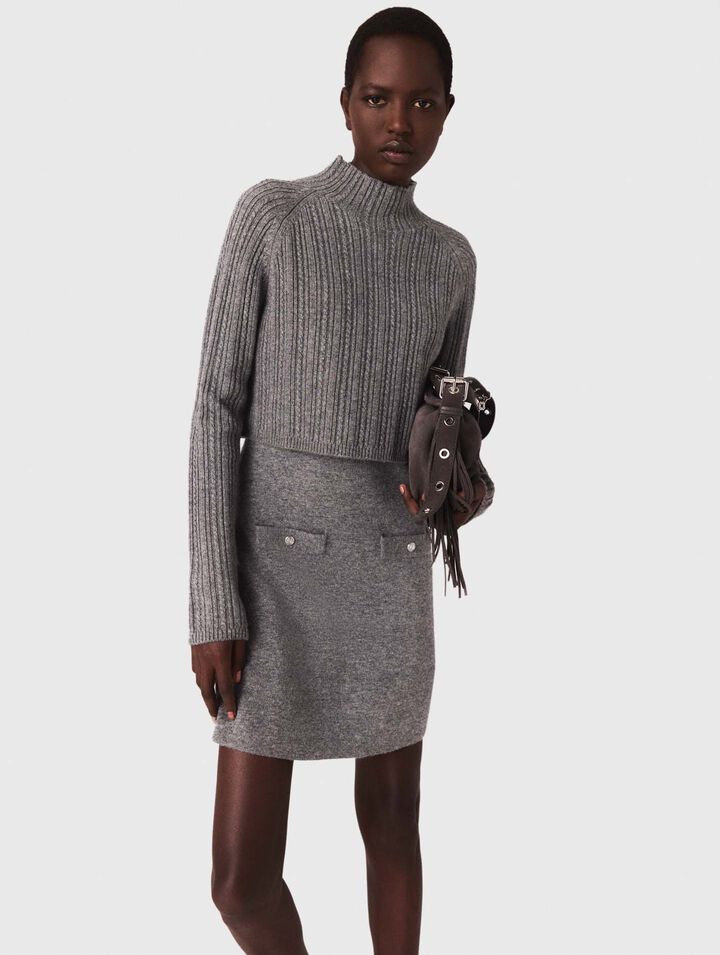 Abito in maglia con pull removibile