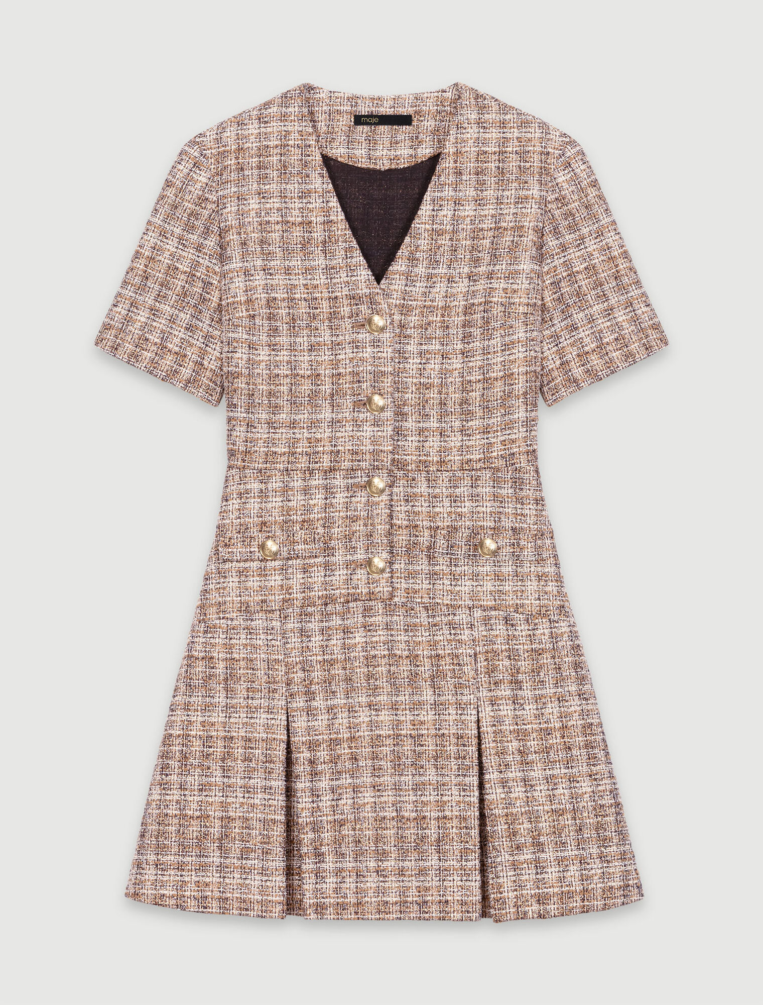 Abito corto in tweed