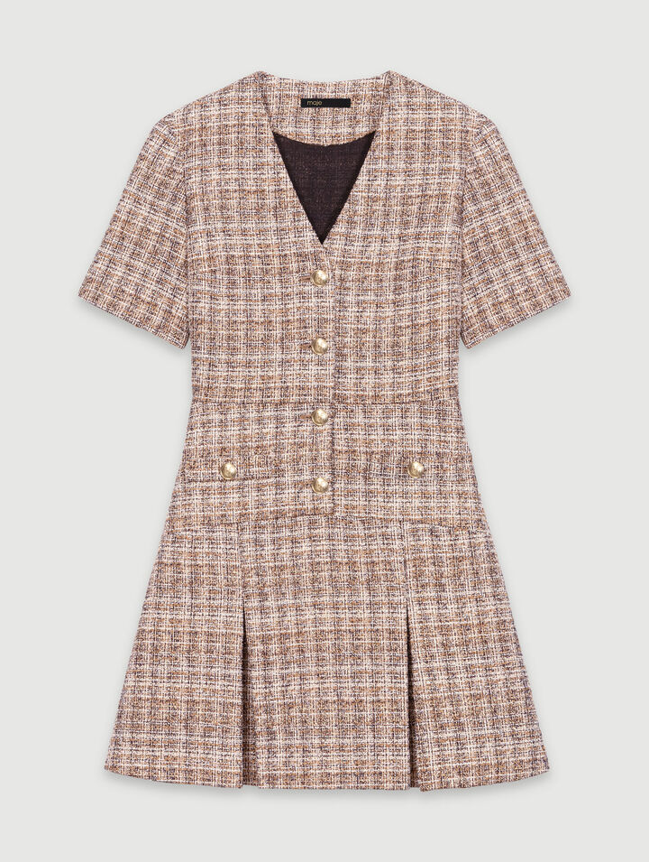 Abito corto in tweed