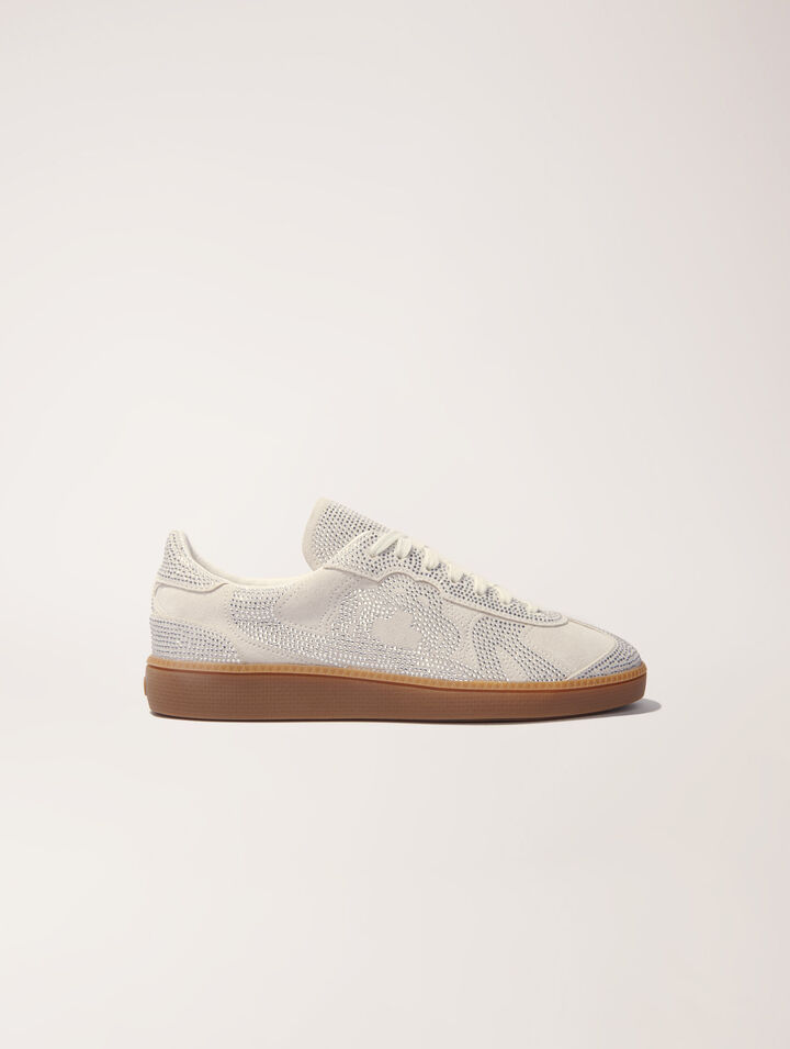 Sneaker casual con strass