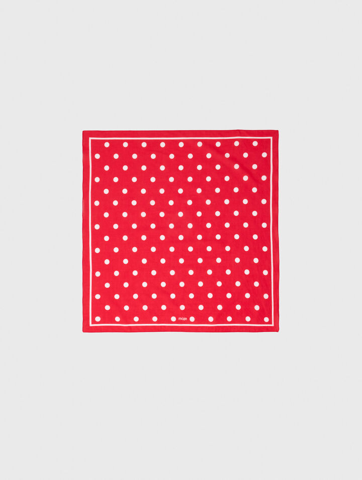 Bandana a pois in cotone