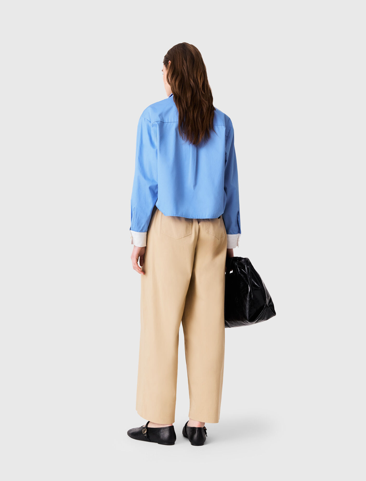Pantaloni larghi in cotone