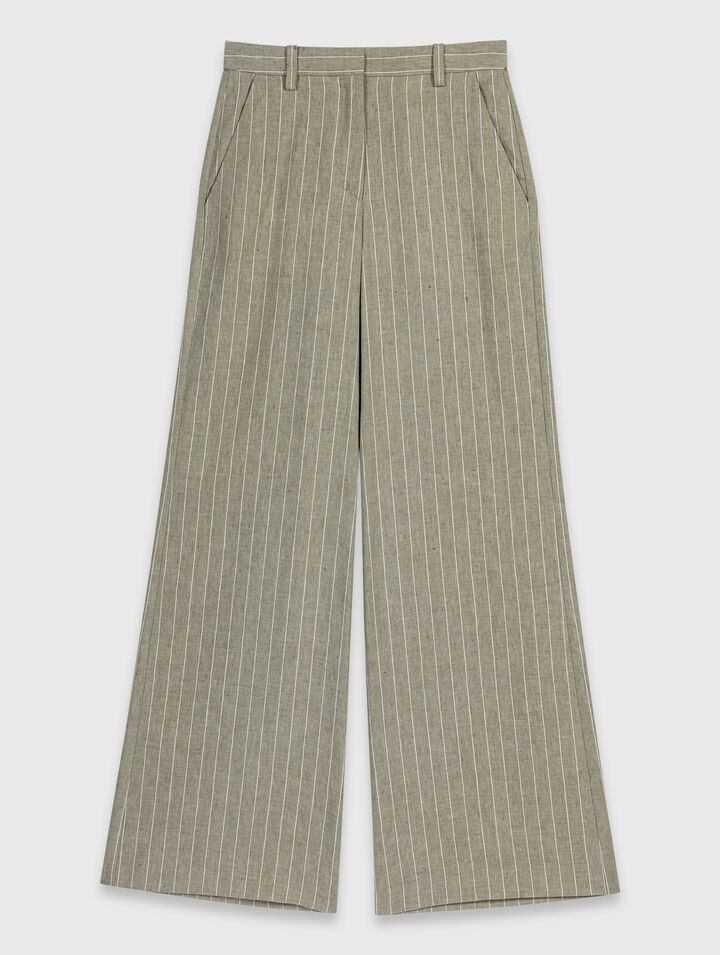 Pantaloni da tailleur misto lino