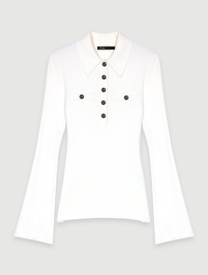 Maglione in maglia con bottoni