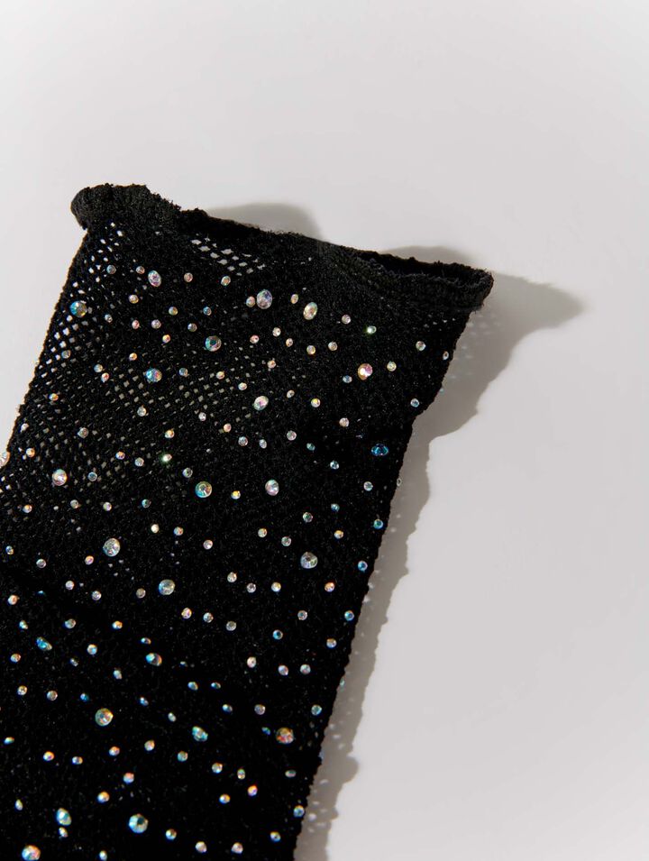 Calze a rete glitterate