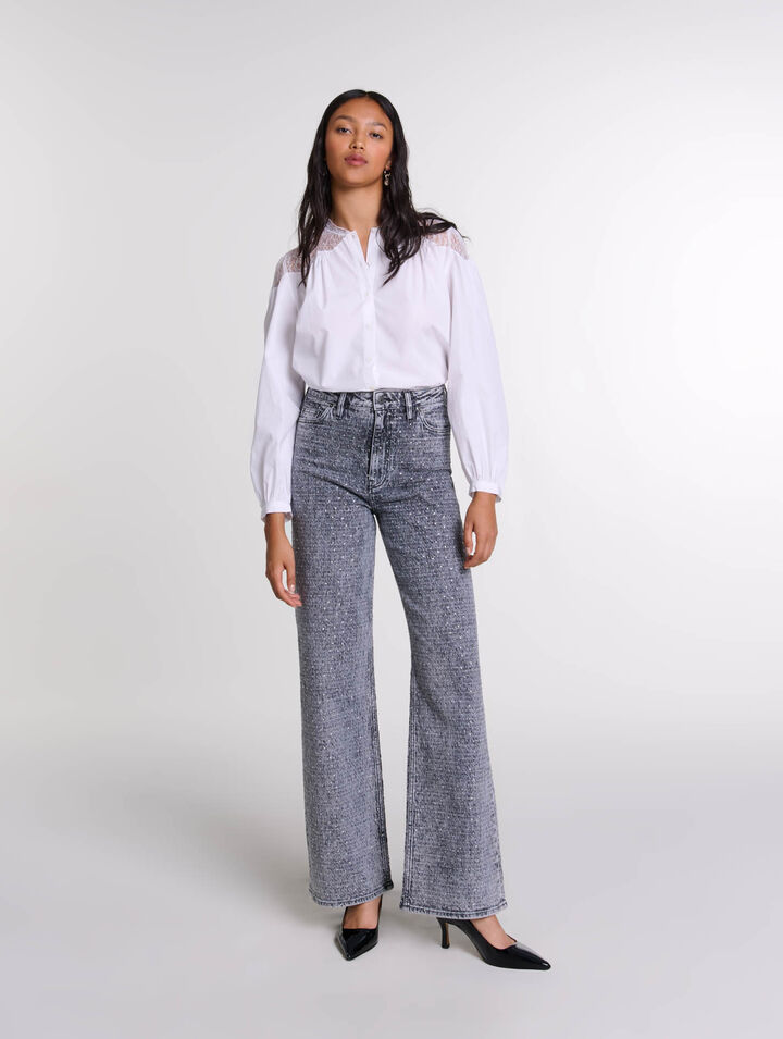 Jeans decorati con strass