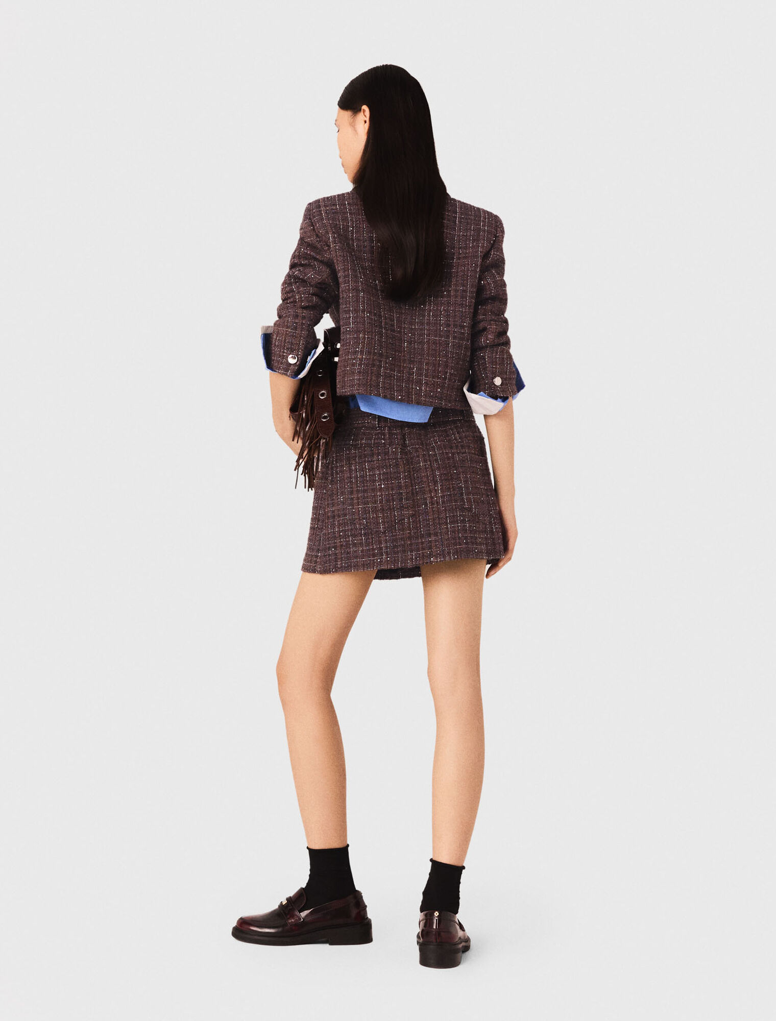 Giacca corta in tweed
