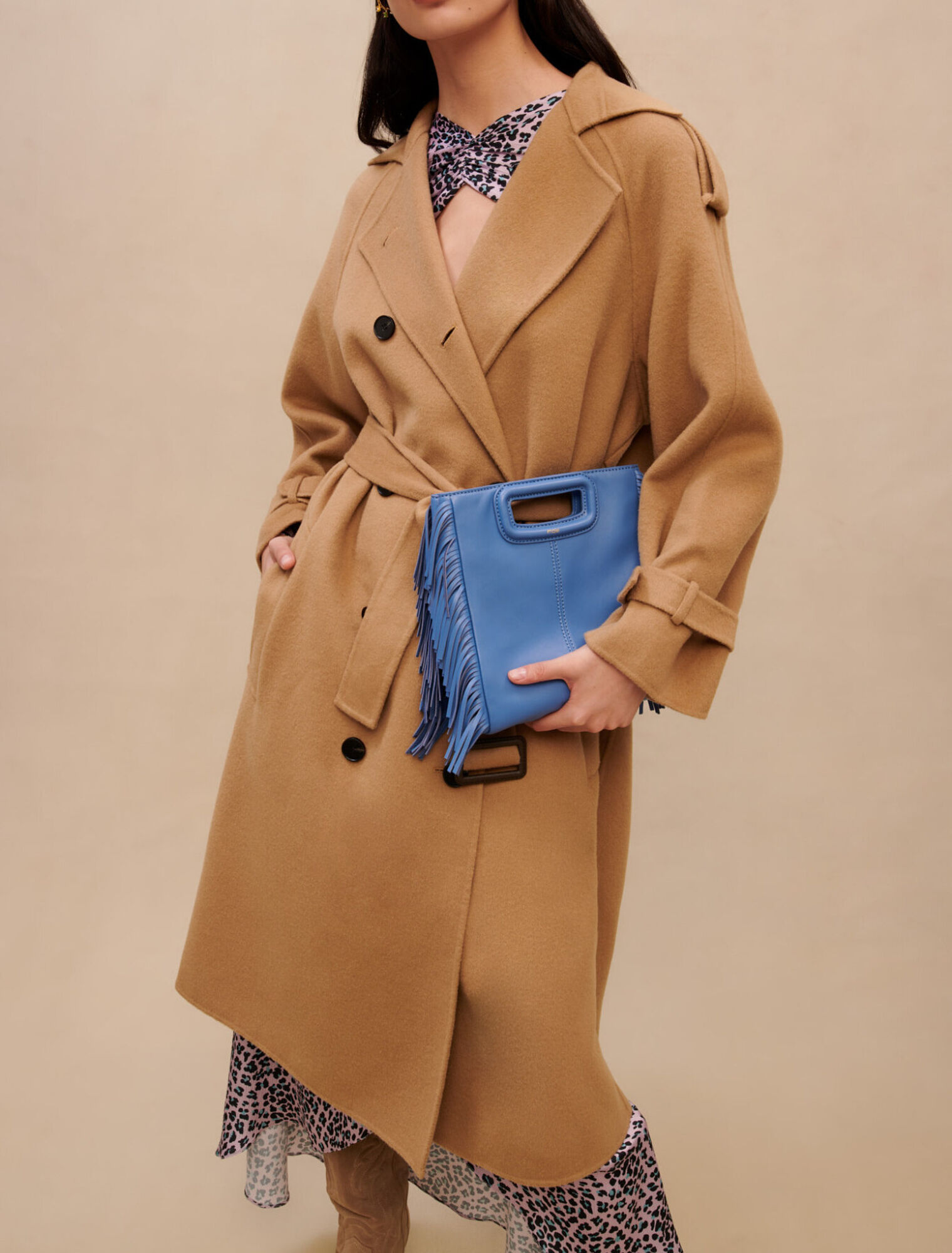 Cappotto in lana color cammello