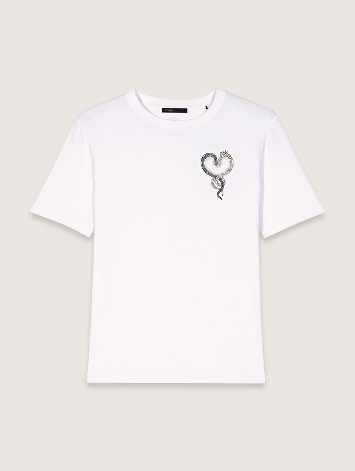 T-shirt con ricamo