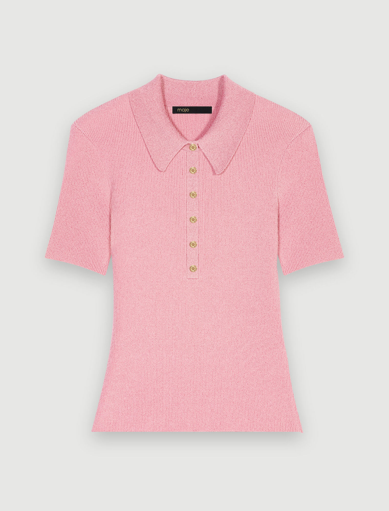 Polo in maglia scintillante